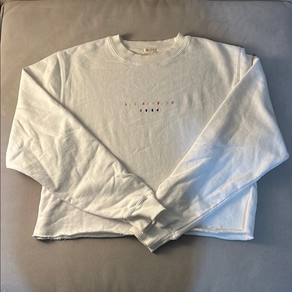 J Galt Brandy Melville RARE Los Angeles 1984 White Sweatshirt Like New OS